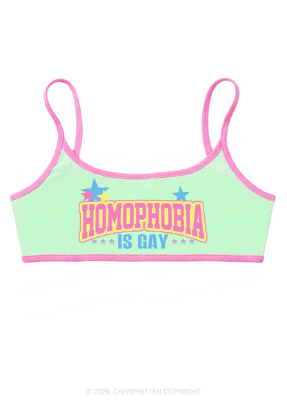 Homophobia Is Gay Pride Y2K Super Crop Cami Cherrykitten