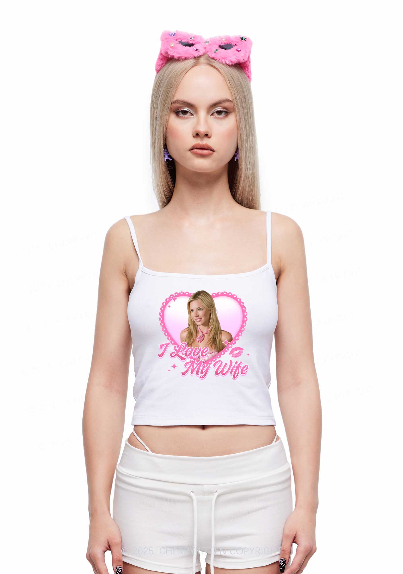 Custom I Love My Wife Y2K Spaghetti Strap Cami Cherrykitten
