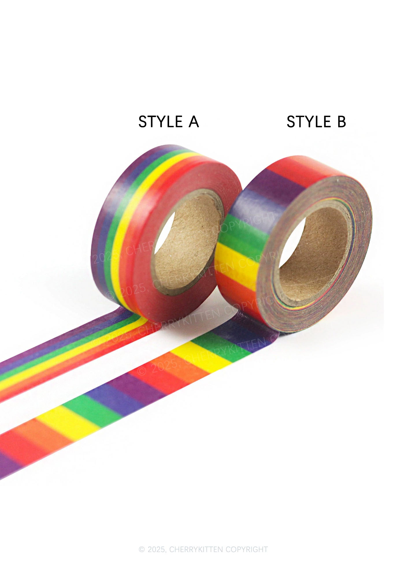 Y2K Pride Rainbow Flag Washi Tape Cherrykitten