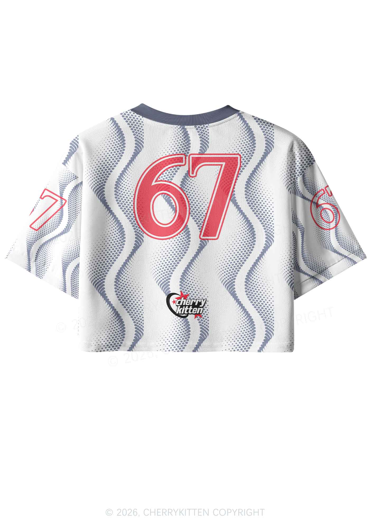 Ride A Cowgirl Blue Wave Pride Y2K Crop Sport Jersey Shirts Cherrykitten