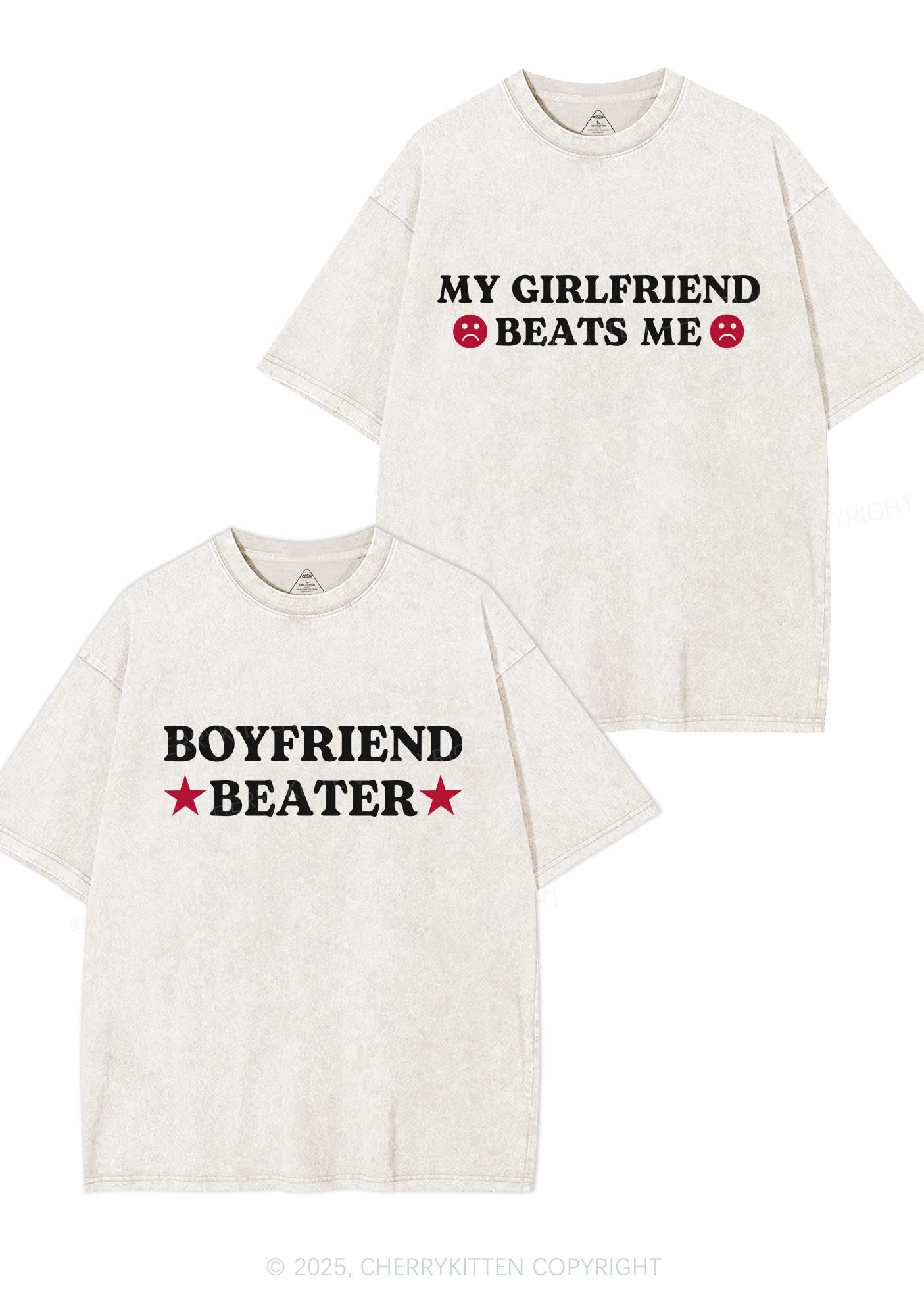 Boyfriend Beater Y2K Valentine's Day Washed Tee Cherrykitten
