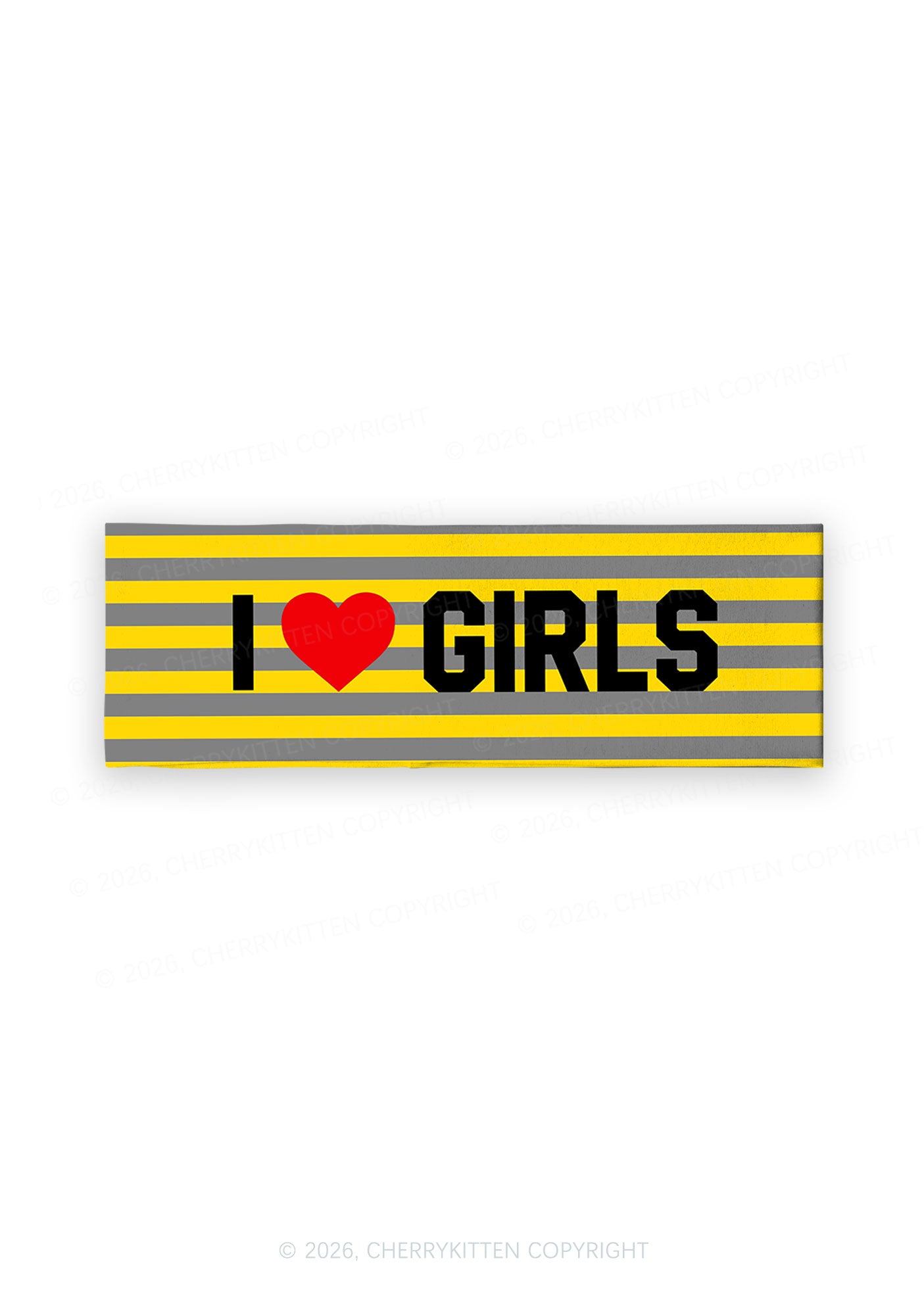 I Love Girls Pride Y2K Print Headband Cherrykitten
