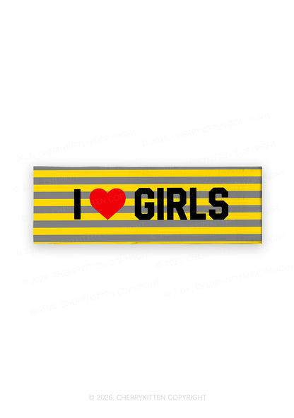 I Love Girls Pride Y2K Print Headband Cherrykitten