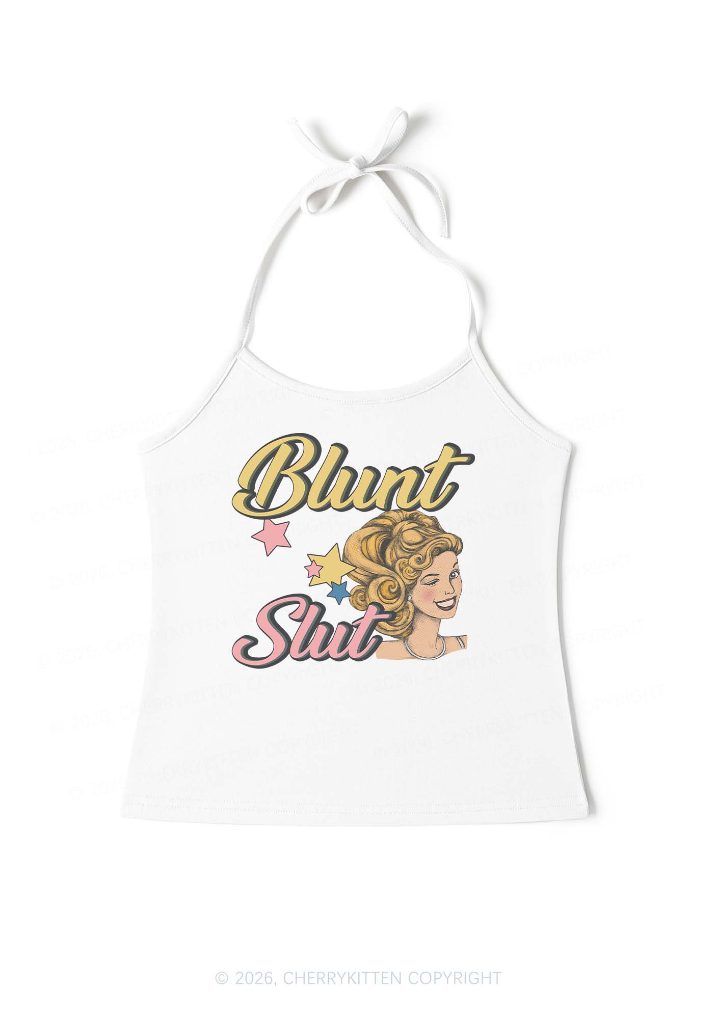 Blunt Slxt Y2K Halter Neck Cami Cherrykitten