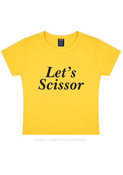 Lets Scissor Y2K Baby Tee Cherrykitten