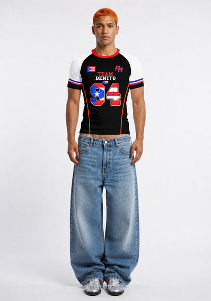 Black Team Bunny Y2K Football Jersey Shirts Cherrykitten