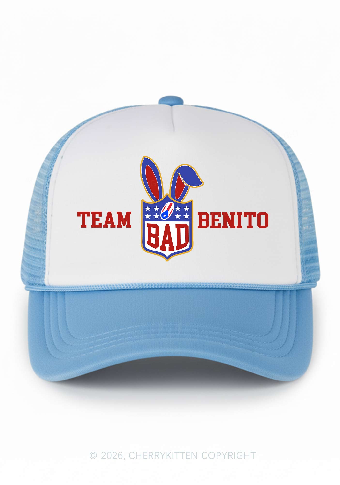 Pink Bad Bunny Y2K Colorblock Trucker Hat Cherrykitten