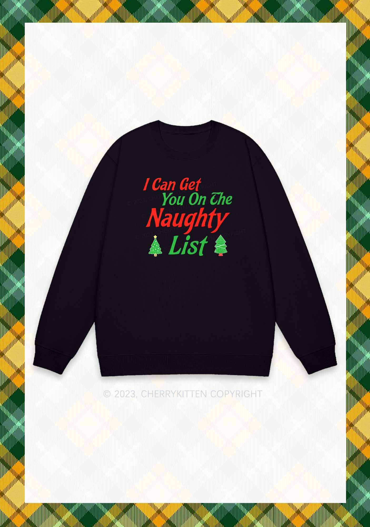 I Can Get You On The Naughty List Christmas Y2K Sweatshirt Cherrykitten