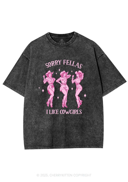 Soppy Fellas I Like Cowgirls Y2K Shirts Washed Tee Cherrykitten