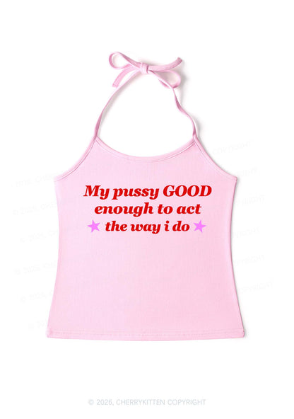 Good Enough To Act Y2K Halter Neck Cami Cherrykitten