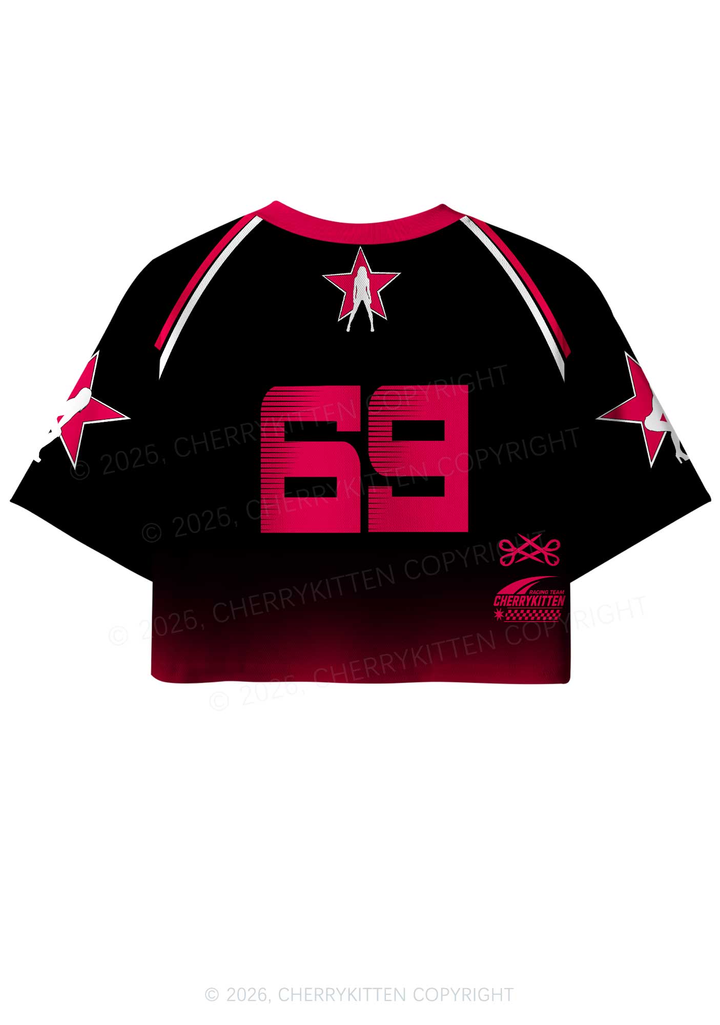 Black Mean Lesbian Pride Y2K Crop Sport Jersey Shirts Cherrykitten