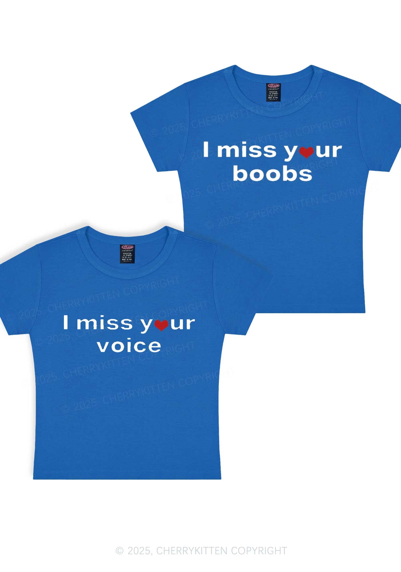 Miss Your Voice Bxxbs Y2K Valentine's Day Baby Tee Cherrykitten