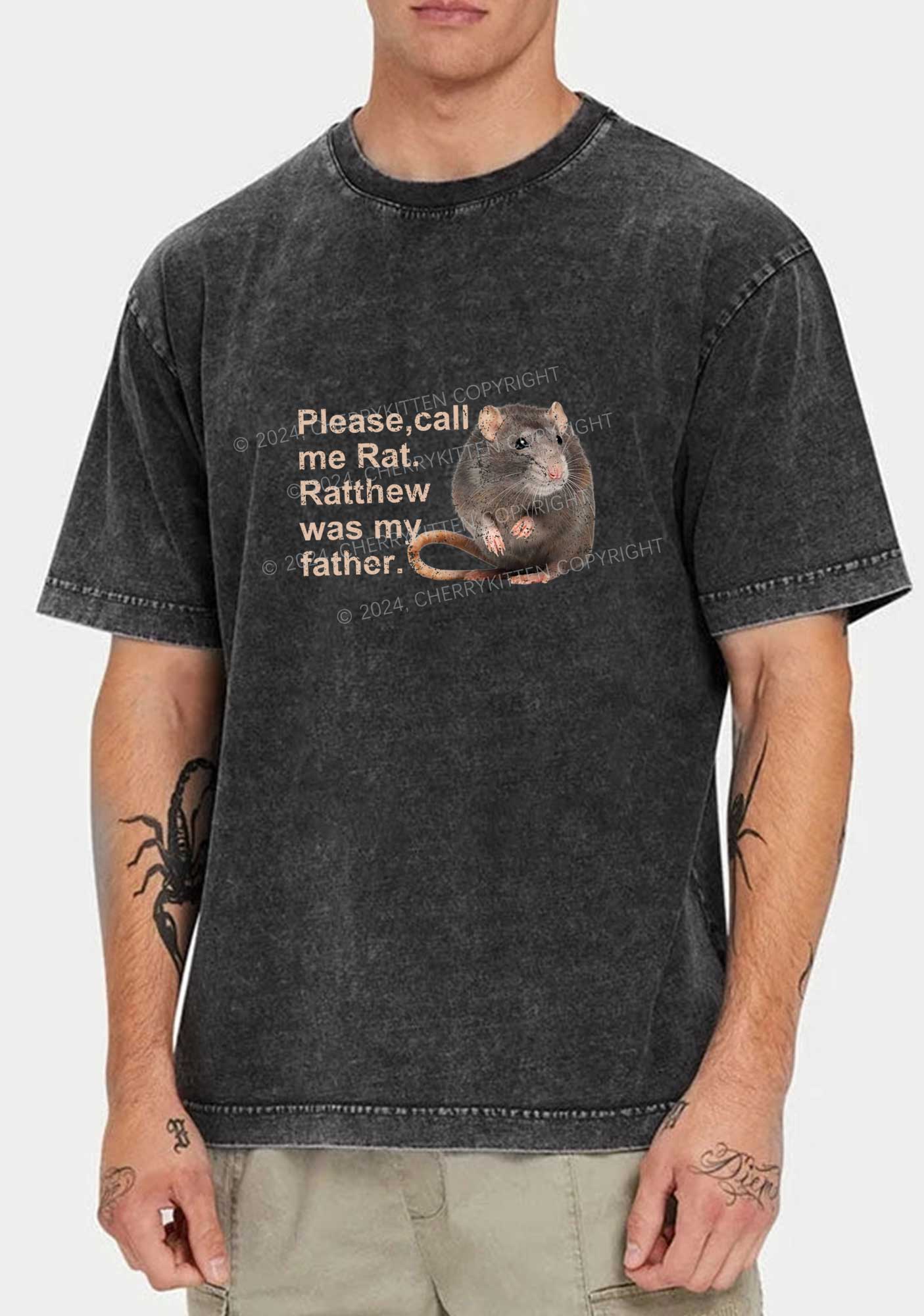 Call Me Rat Y2K Washed Tee Cherrykitten