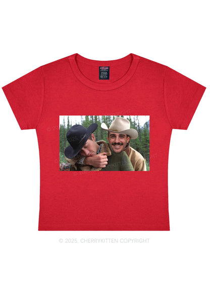 Custom Gay Cowboy Pride Y2K Baby Tee Cherrykitten