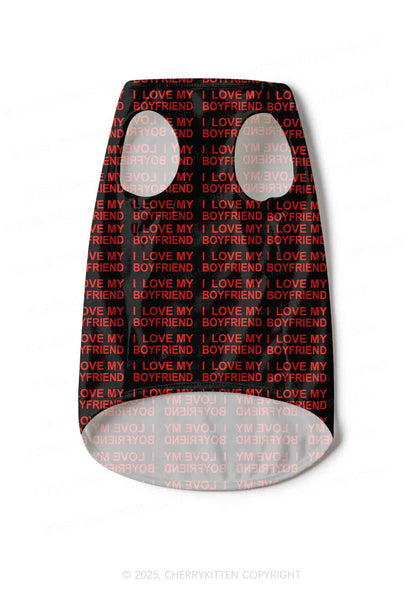 I Love My Boyfriend Y2K Pet Tank Top Cherrykitten