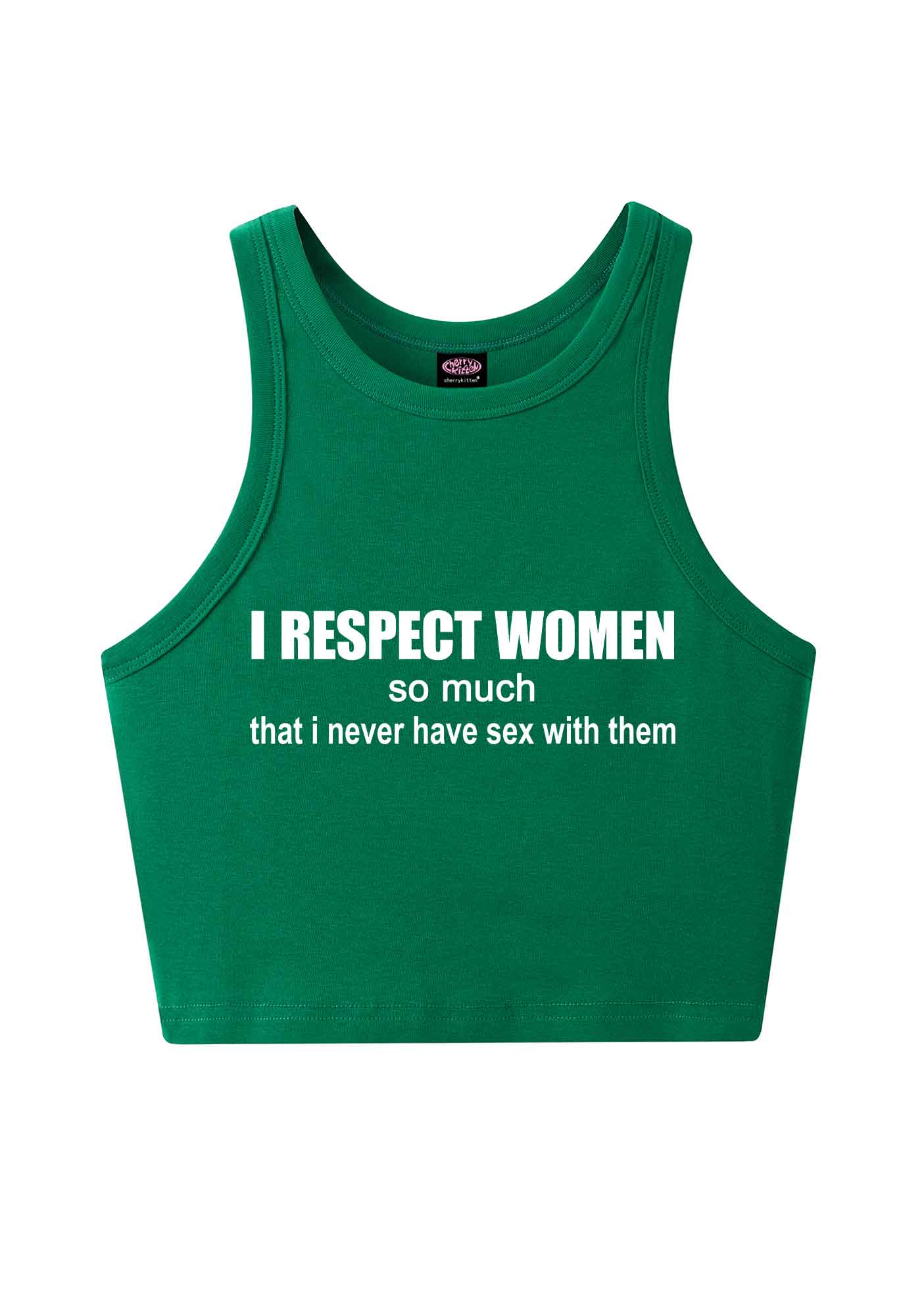 I Respect Women Pride Y2K Crop Tank Top Cherrykitten