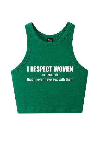 I Respect Women Pride Y2K Crop Tank Top Cherrykitten