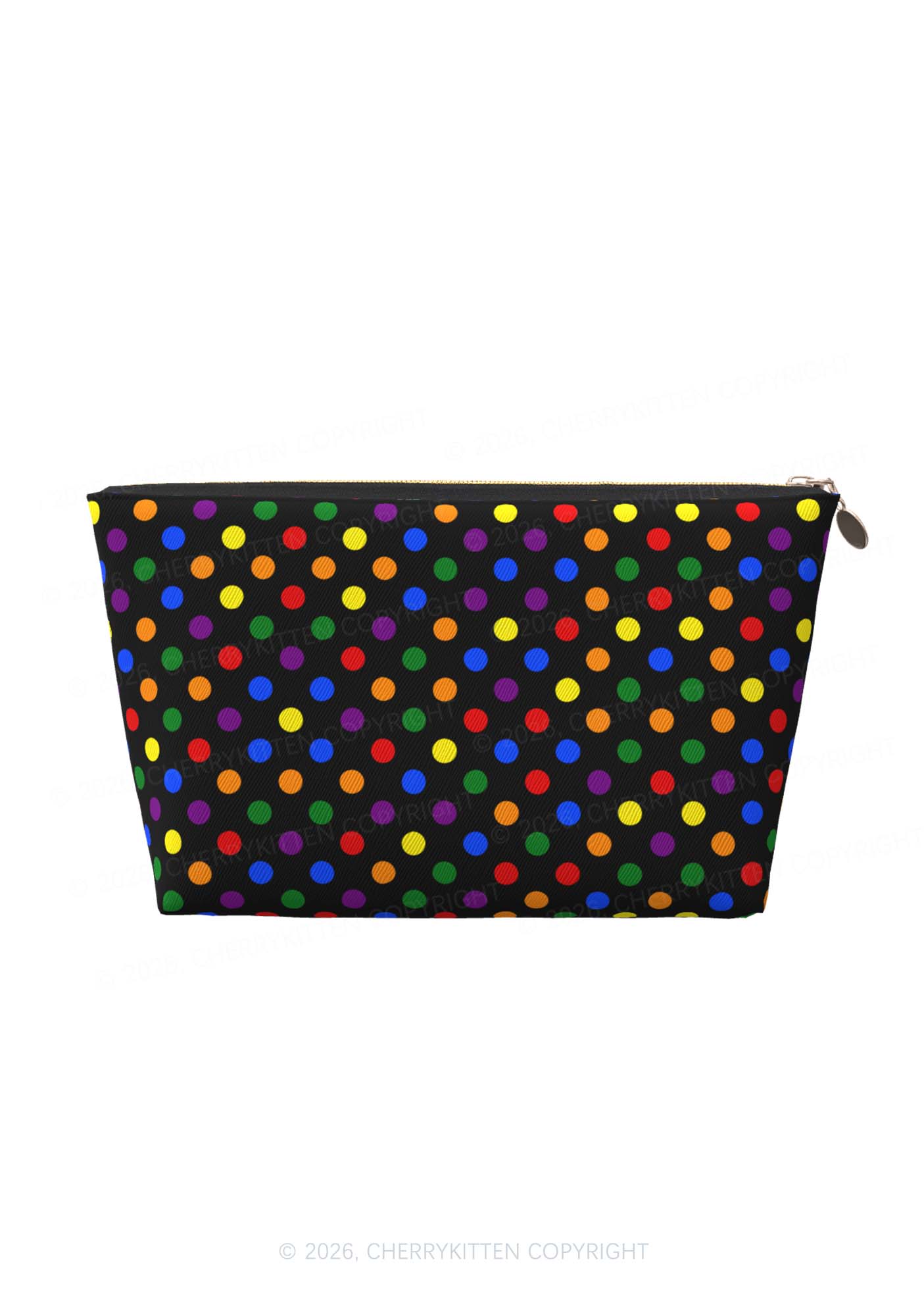 Rainbow Dots Pride Y2K Makeup Bag Cherrykitten