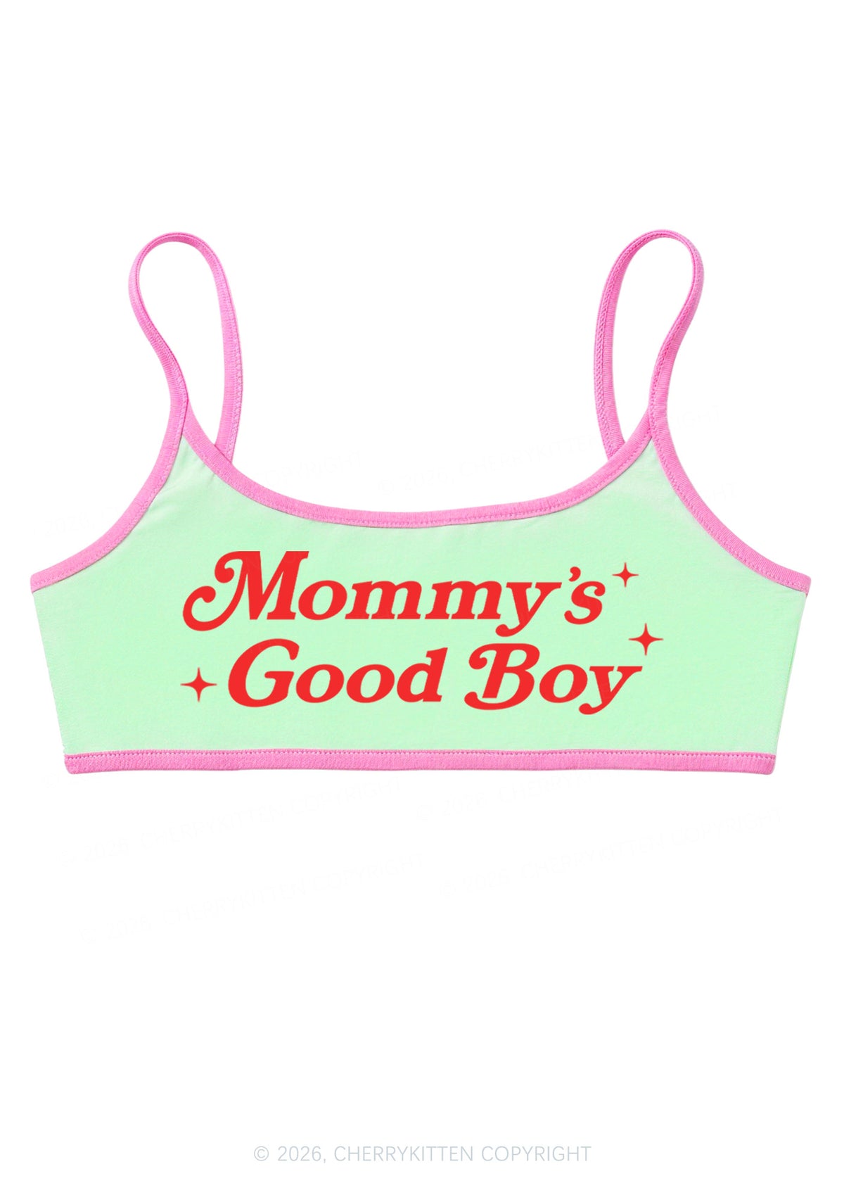 Mommys Good Boy Y2K Super Crop Cami Cherrykitten