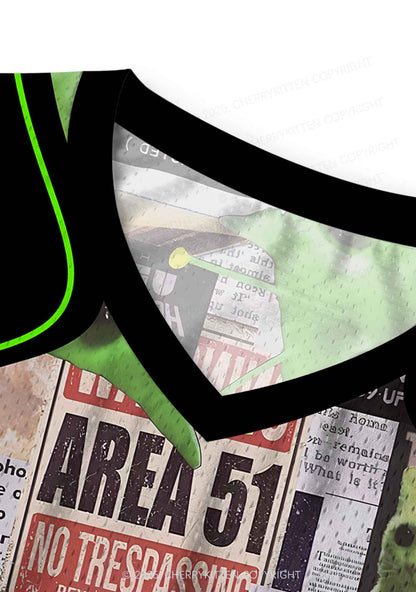 Custom Green Alien Kitten Y2K Sport Jersey Tank Cherrykitten