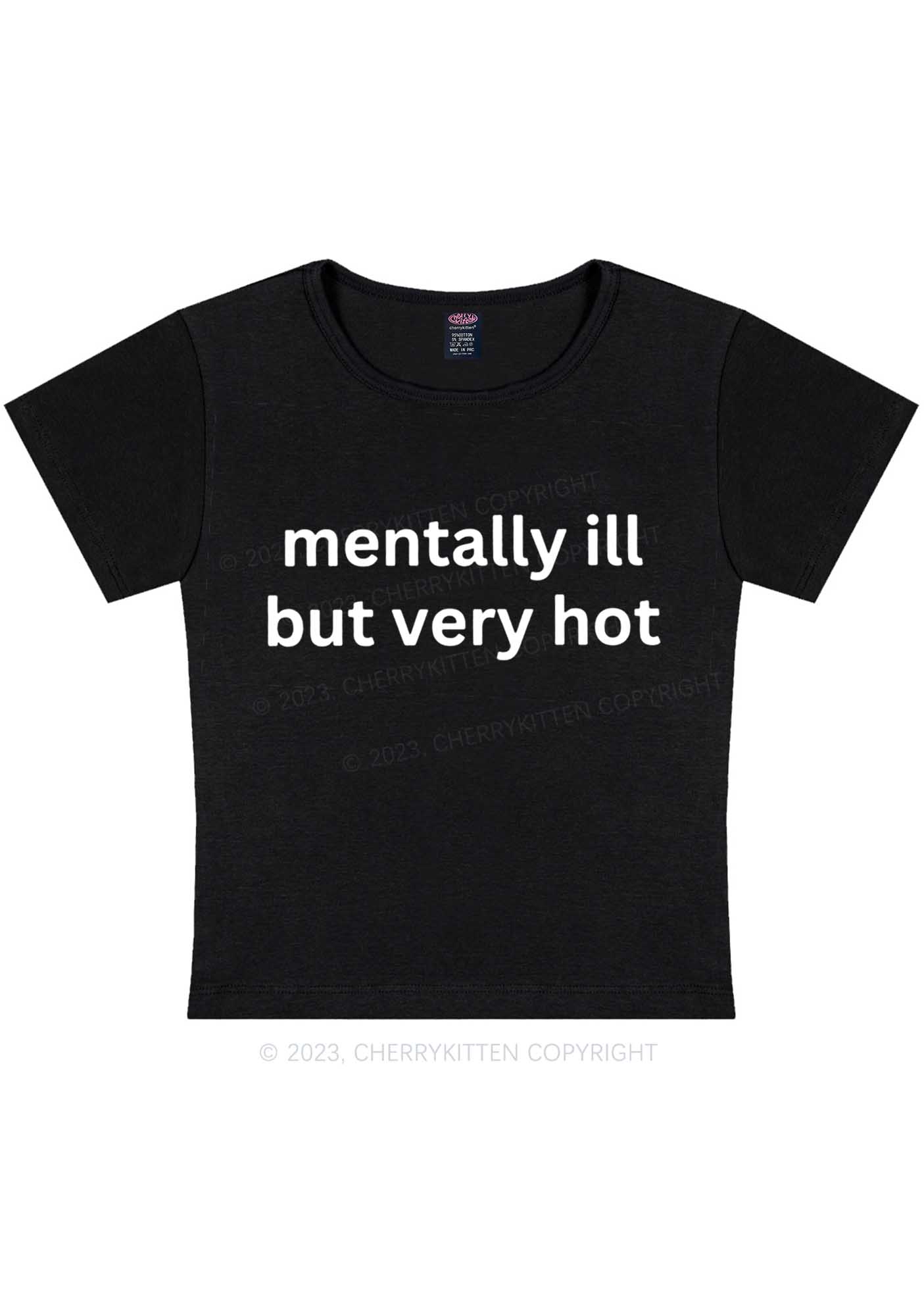Curvy Mentally Ill But Very Hot Y2K Baby Tee Cherrykitten