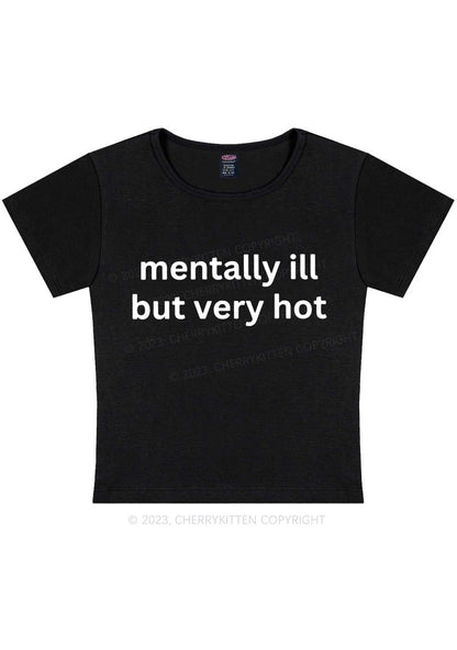 Curvy Mentally Ill But Very Hot Y2K Baby Tee Cherrykitten