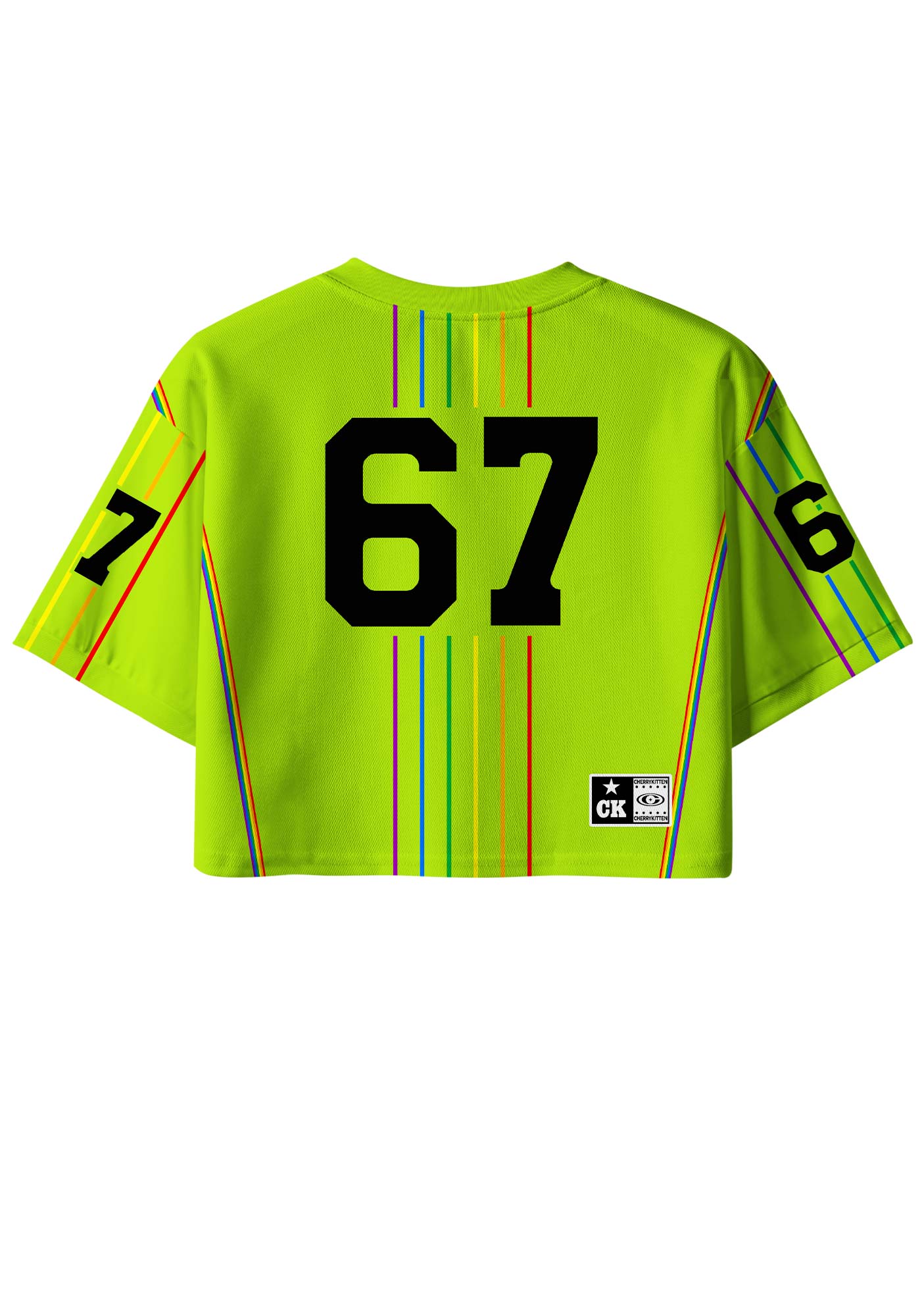Green I Suffer From Gay Thoughts Pride Y2K Crop Sport Jersey Shirts Cherrykitten
