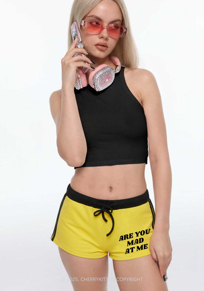 Are You Mad At Me Y2K Drawstring Mini Shorts Cherrykitten