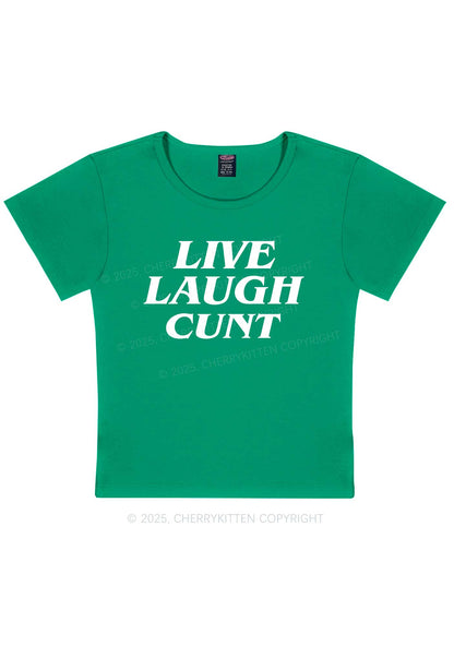 Live Laugh Cxxt Y2K Baby Tee Cherrykitten
