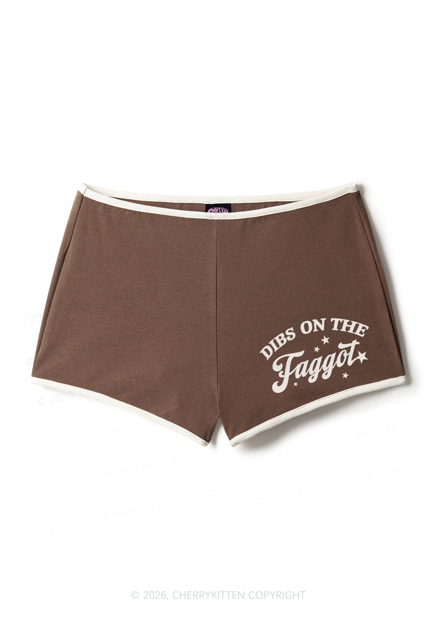 Dibs On The Faggot Pride Y2K Booty Shorts Cherrykitten