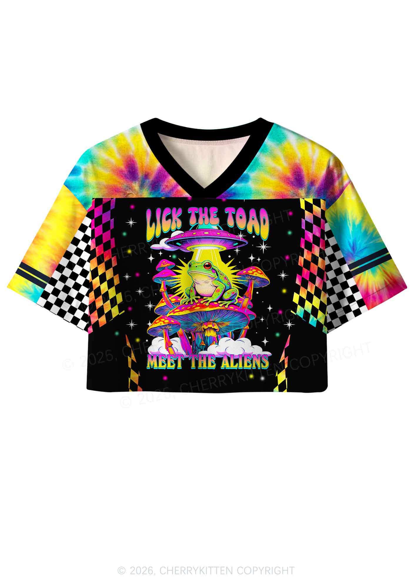 Lick The Toad Y2K Crop Sport Jersey Shirts Cherrykitten