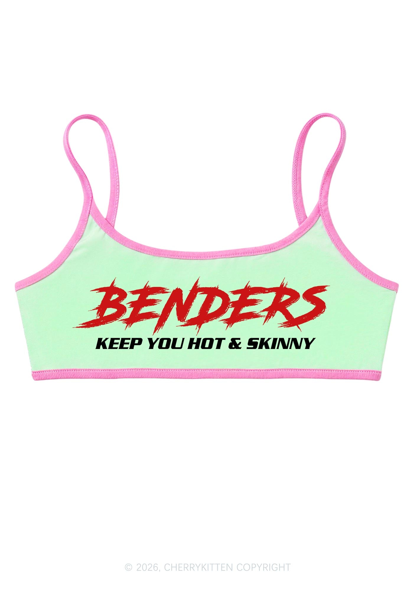 Benders Keep You Hot Y2K Super Crop Cami Cherrykitten