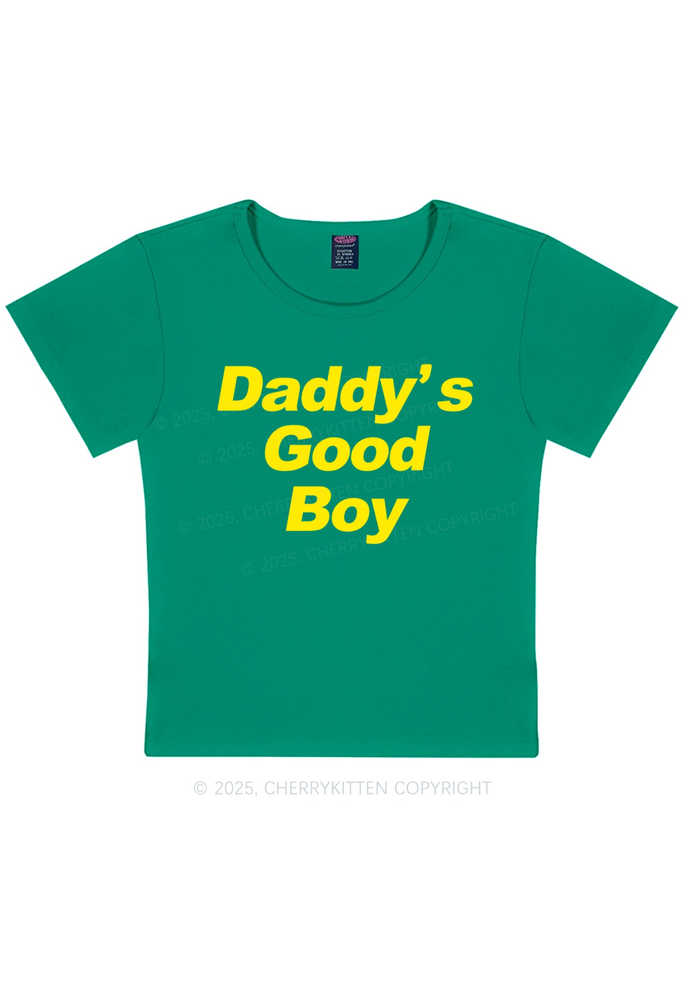 Daddys Good Boy Y2K Baby Tee Cherrykitten