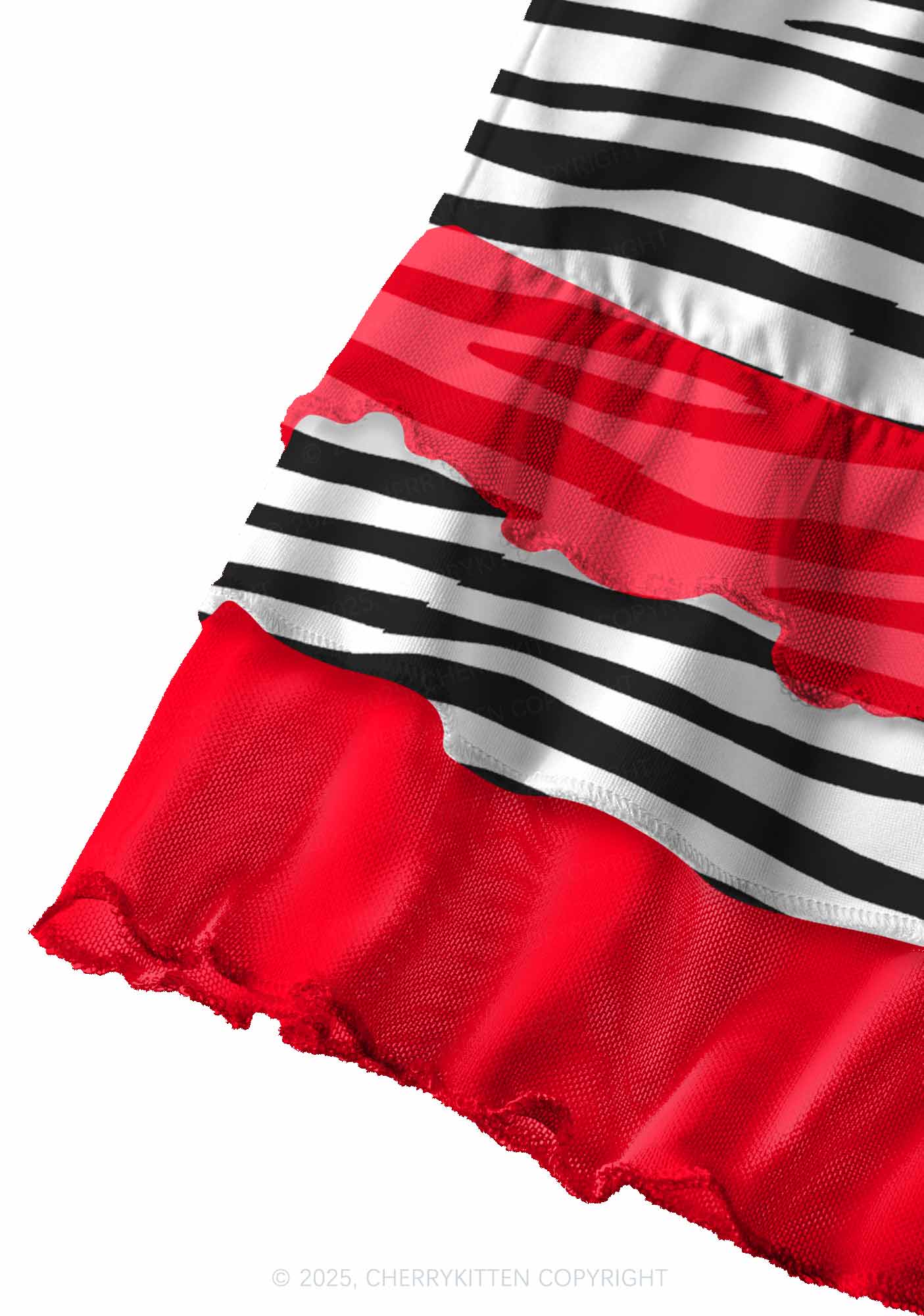Zebra Pattern Y2K Print Mini Layered Skirt Cherrykitten