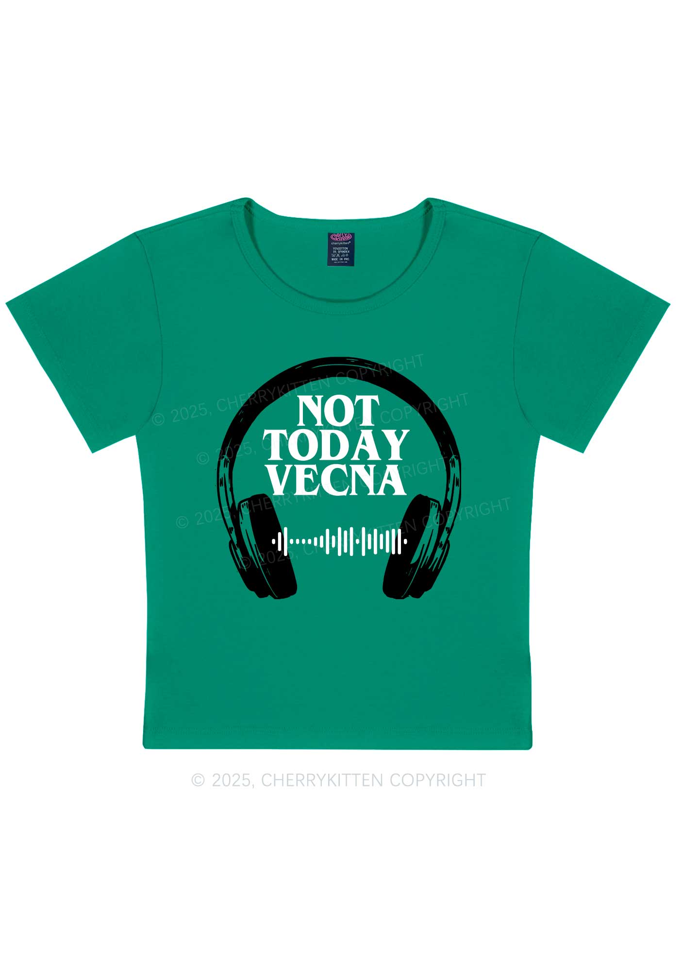 Custom Spotify Code Not Today Y2K Baby Tee Cherrykitten