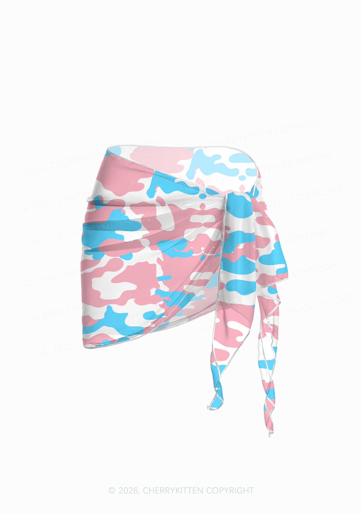 Trans Camouflage Pride Y2K Print Bikini Set Cherrykitten