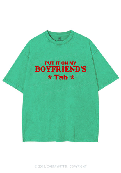 Boyfriends Tab Y2K Shirts Washed Tee Cherrykitten