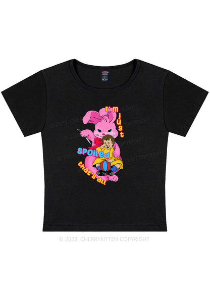 Bunny Just Spoiled Kids Y2K Baby Tee Cherrykitten