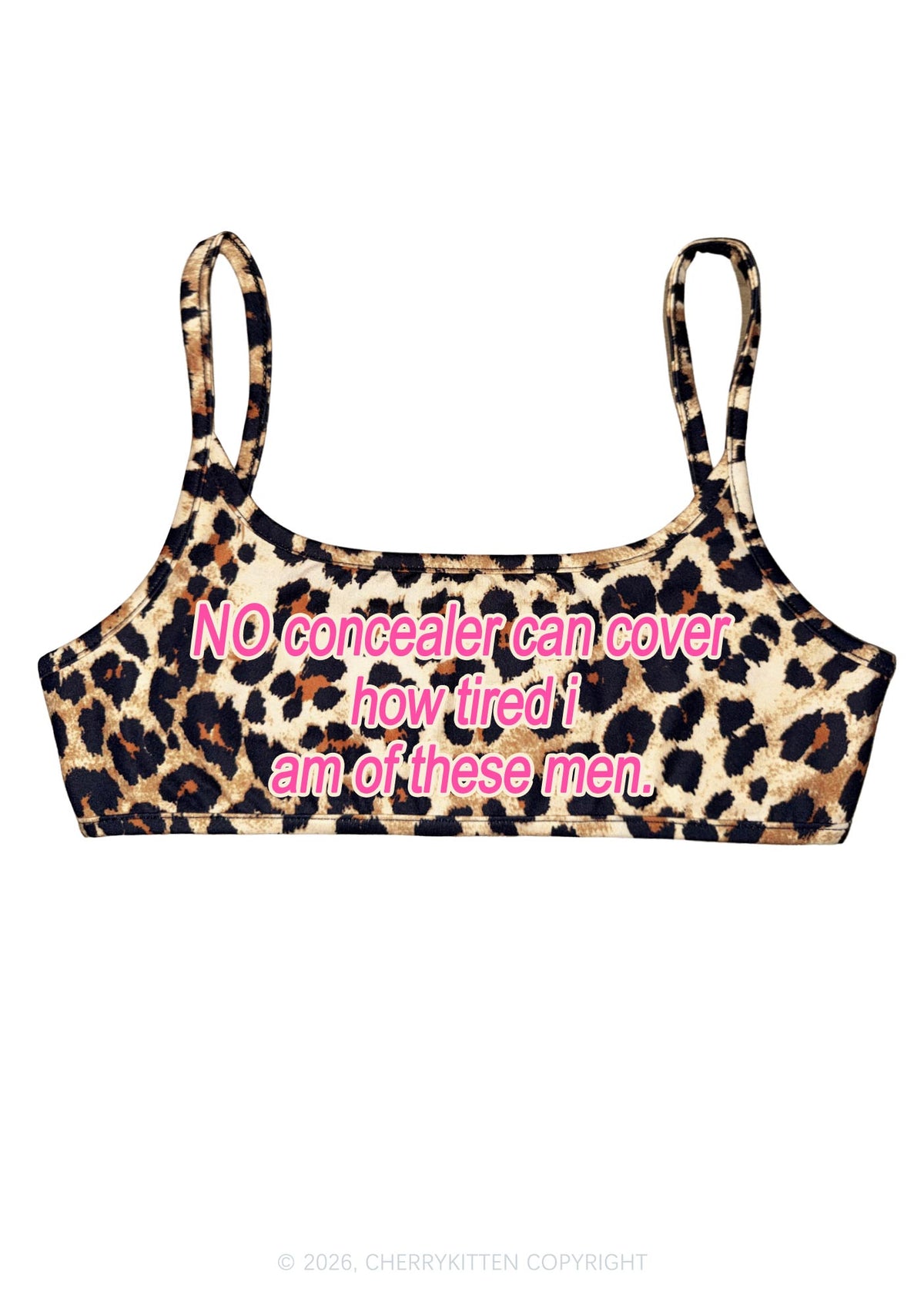 No Concealer Can Cover Men Y2K Super Crop Cami Cherrykitten