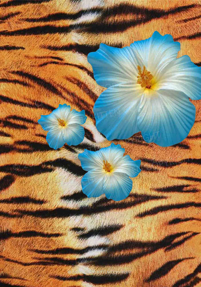 Tiger With Flowers Y2K Print Bikini Set Cherrykitten
