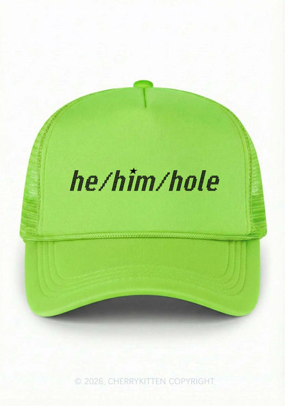 He Him Hole Pride Y2K Trucker Hat Cherrykitten
