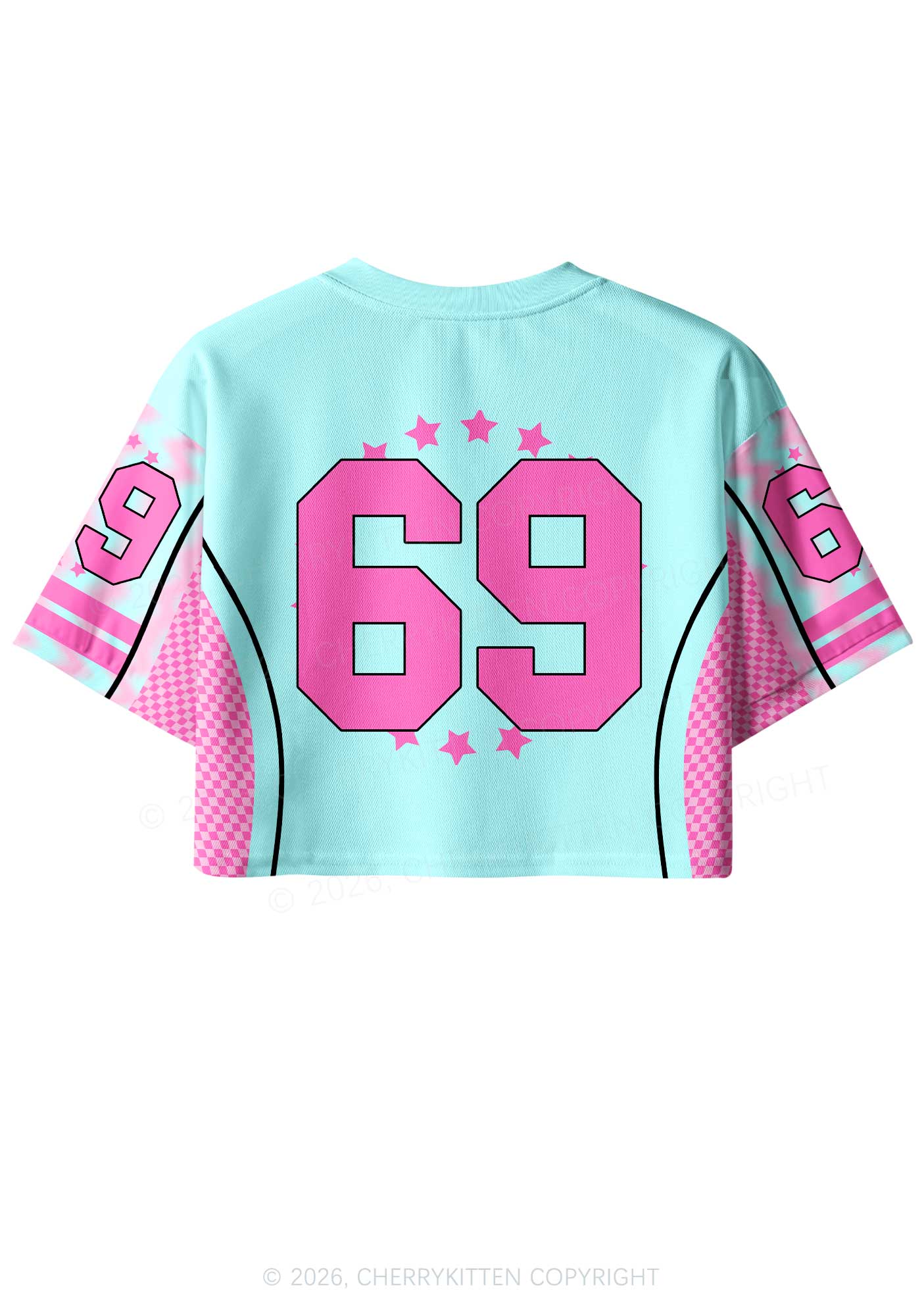 Cxxtamine Pony Y2K Crop Sport Jersey Shirts Cherrykitten