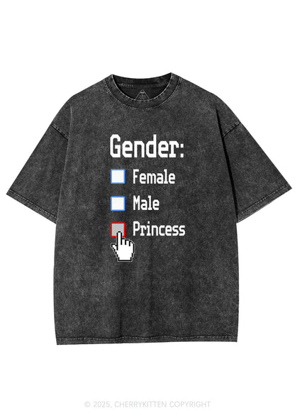 Gender Princess Pride Y2K Shirts Washed Tee Cherrykitten