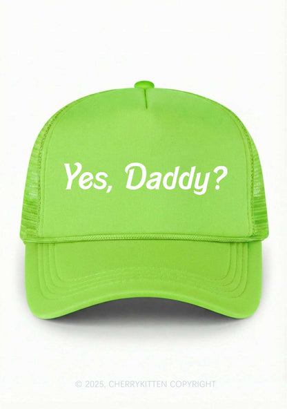 Yes Daddy Valentine's Day Y2K Trucker Hat Cherrykitten