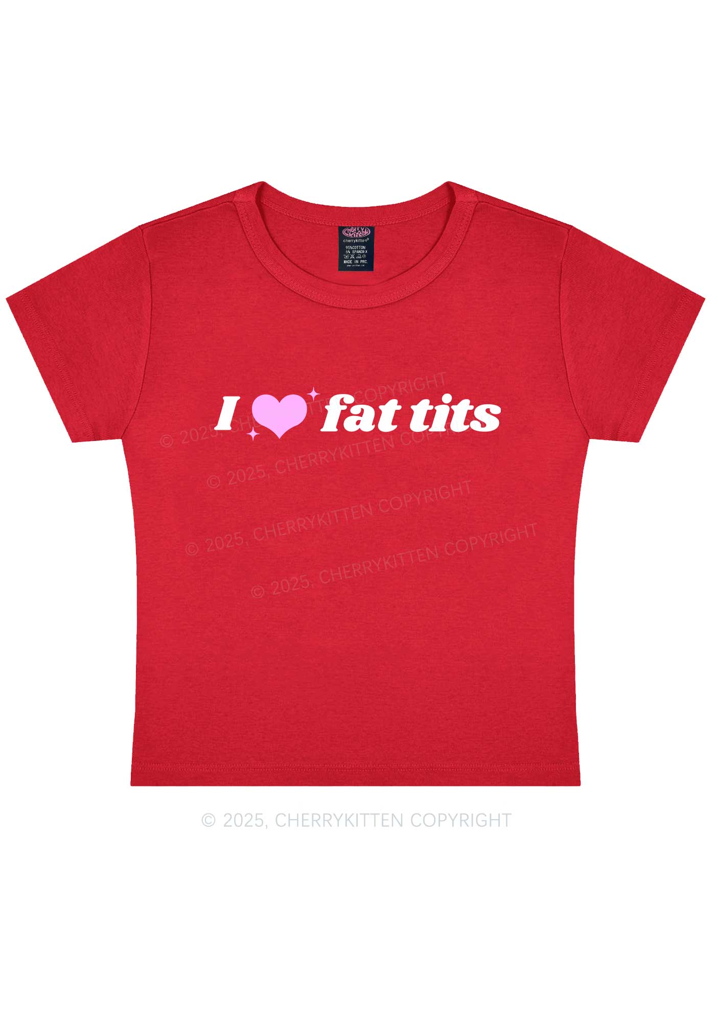 I Love Fat Txts Y2K Baby Tee Cherrykitten