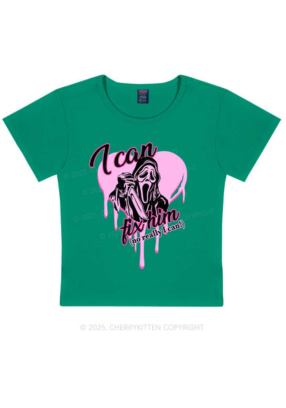 Halloween Ghost Fix Him Y2K Baby Tee Cherrykitten