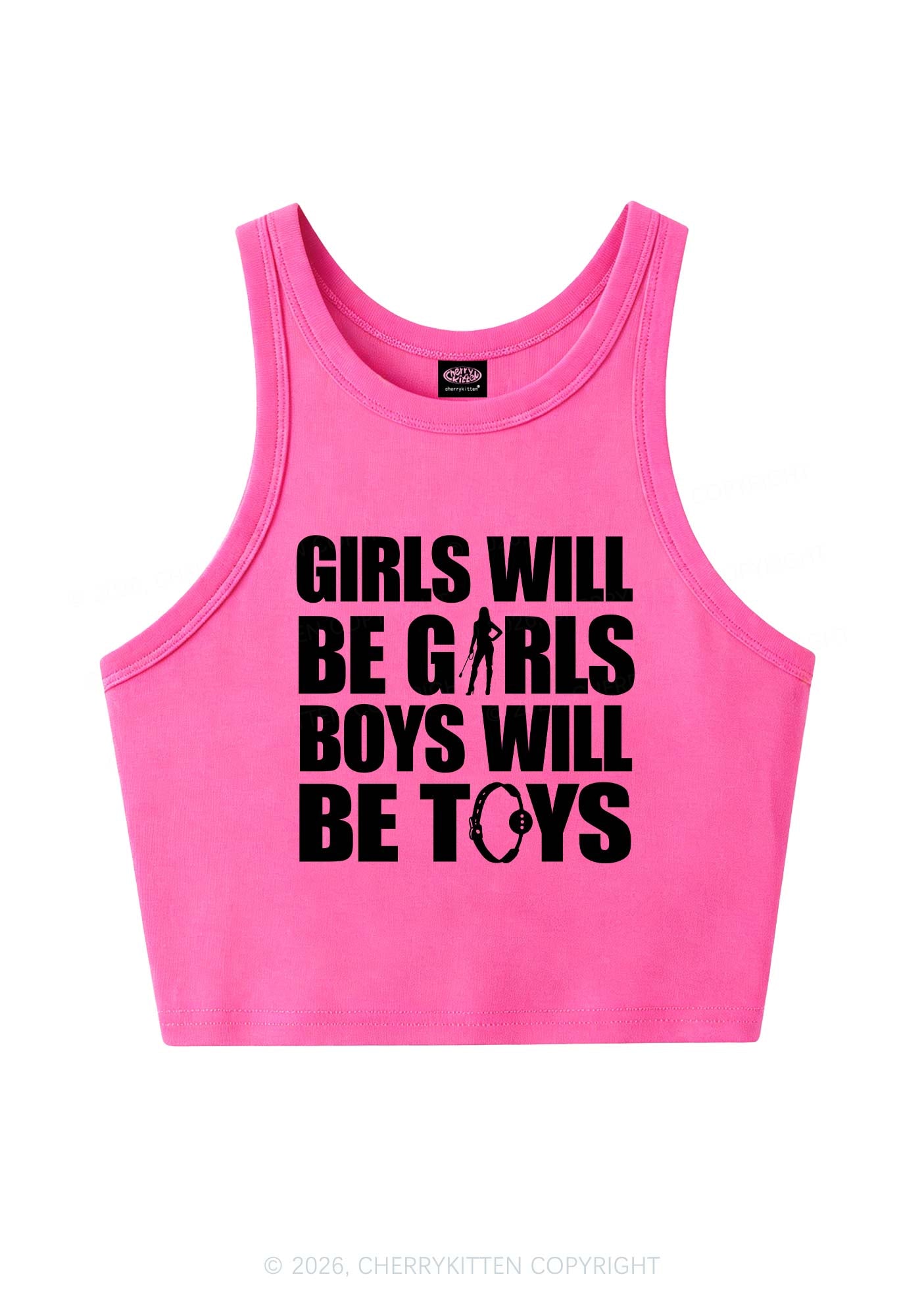 Girls Toys Y2K Crop Tank Top Cherrykitten