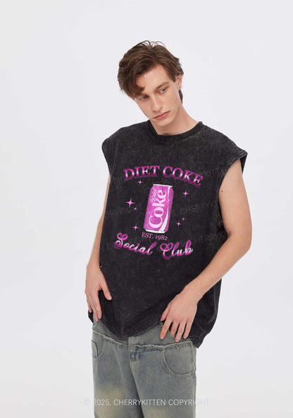 Diet Coke Social Club Y2K Washed Muscle Tank Cherrykitten