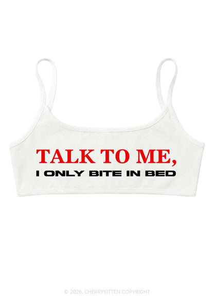 I Only Bite In Bed Y2K Super Crop Cami Cherrykitten