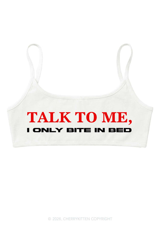 I Only Bite In Bed Y2K Super Crop Cami Cherrykitten